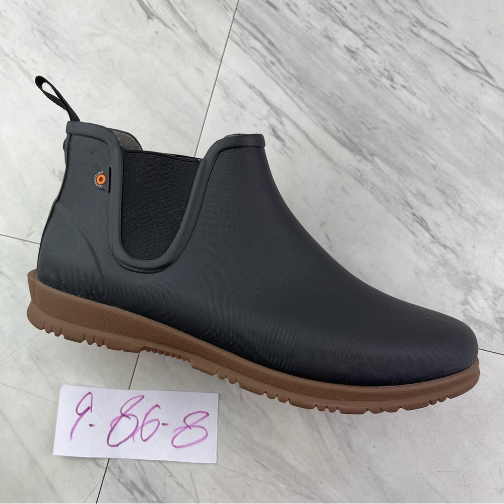 Bogs Black and Brown Winter Rain Boots